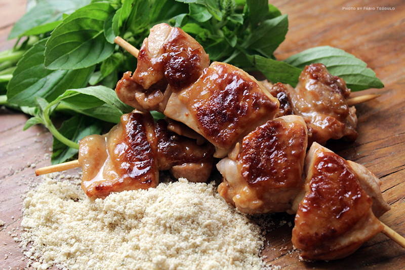 Espetinho — marinated chicken skewers